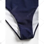 One houlder Lace-up Bikini - Deep Blue Fansmadedirect