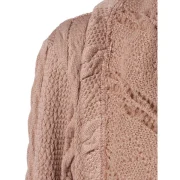 ong Asymmetrical Cable Knit Cardigan - Camel Brown Fansmadedirect