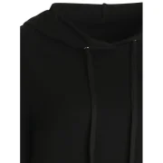 ong Sleeve Drawstring Hooded Dress - Black Fansmadedirect