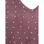 ong Sleeve Polka Dot Dress with Belt - ipstick Pink Fansmadedirect