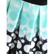 Open Back Fit and Flare Print Dress - Fansmadedirect