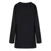 Open Front Fluffy Coat - Black Fansmadedirect