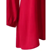 Open Shoulder Cut Out Eyelash Lace Blouse - Red Fansmadedirect