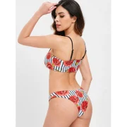 paghetti trap Floral tripe Bikini et - Fansmadedirect