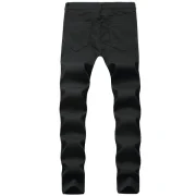 Painting Stripes Print Denim Pants - Macaw Blue Green Fansmadedirect