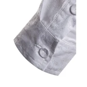 Paisley Print Stand Collar Button Down Shirt - White Fansmadedirect