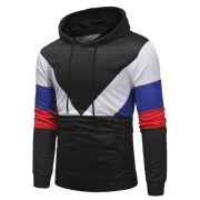 Panel Kangaroo Pocket Hoodie - Black Fansmadedirect