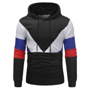 Panel Kangaroo Pocket Hoodie - Black Fansmadedirect