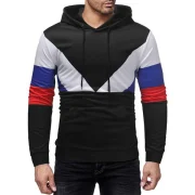 Panel Kangaroo Pocket Hoodie - Black Fansmadedirect