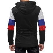 Panel Kangaroo Pocket Hoodie - Black Fansmadedirect