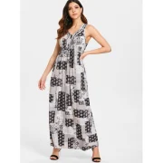 Patchwork Print Bohemian Maxi Dress - Fansmadedirect