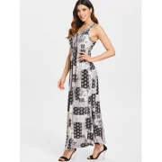 Patchwork Print Bohemian Maxi Dress - Fansmadedirect