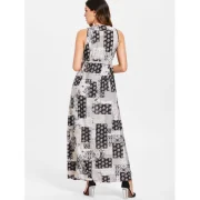 Patchwork Print Bohemian Maxi Dress - Fansmadedirect