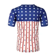 Patriotic Print Short Sleeves T-shirt - White Fansmadedirect