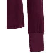 Petal Hem Drawstring Embroidered weatshirt - Wine Red Fansmadedirect