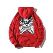 Pharaoh Printed Kangaroo Pocket Hoodie - Lava Red Fansmadedirect