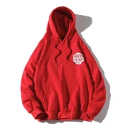 Pharaoh Printed Kangaroo Pocket Hoodie - Lava Red Fansmadedirect