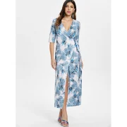 Pineapple Print Half Sleeve Longline Dress - Fansmadedirect