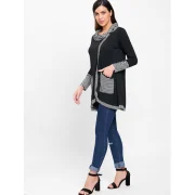 Pinstriped Patchwork Pockets Design Tee - Black Fansmadedirect