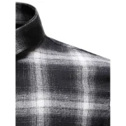 Plaid Printed Short Sleeves Shirt - White Fansmadedirect