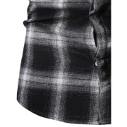 Plaid Printed Short Sleeves Shirt - White Fansmadedirect