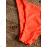 Plaid Underwire Bustier Bikini Set - Jacinth Fansmadedirect