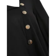 Plain Long leeve hirt with Buttons - Black Fansmadedirect