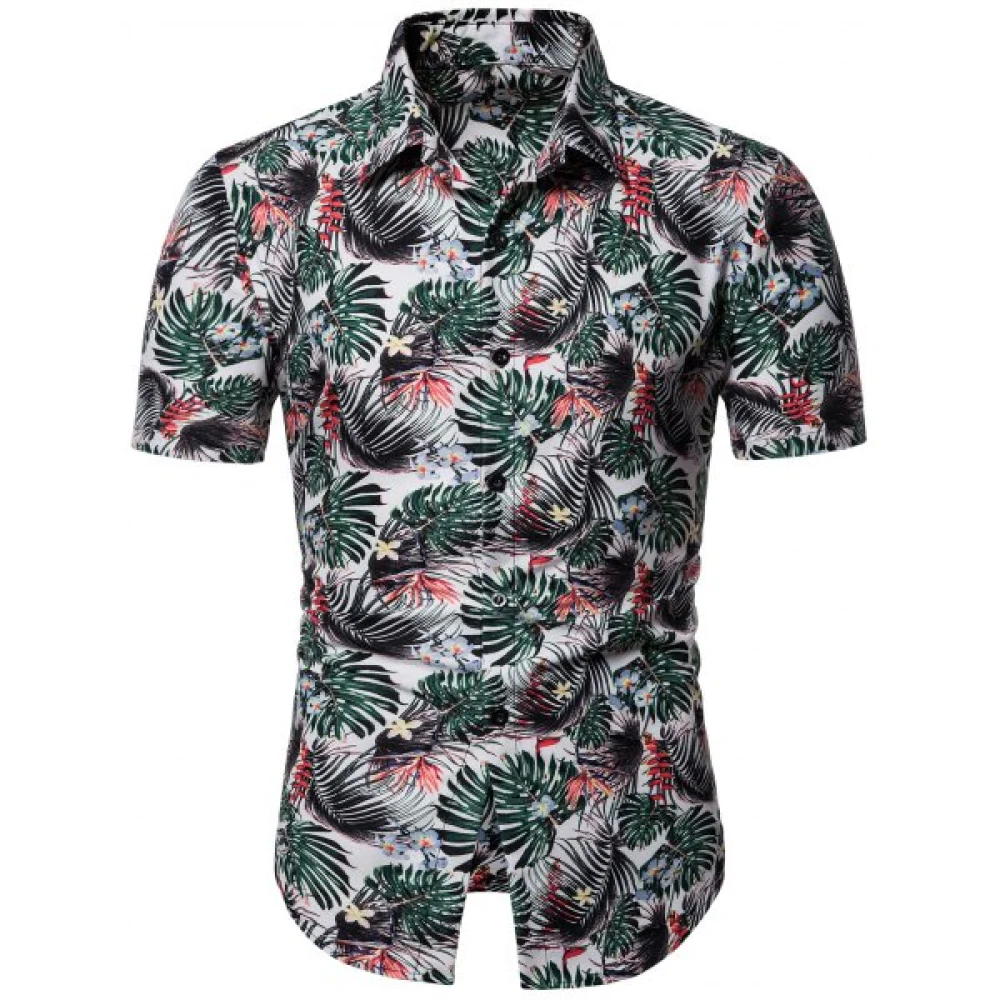 Plant Printed Short Sleeves Shirt - Fansmadedirect