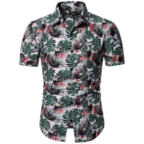 Plant Printed Short Sleeves Shirt - Fansmadedirect