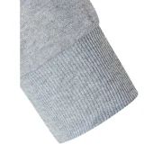 Pleated Raglan Sleeve Pullover Sweatshirt - Light Gray Fansmadedirect