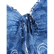 Plunge Floral Print Asymmetric T Shirt - Blue Ivy Fansmadedirect