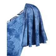 Plunge Floral Print Asymmetric T Shirt - Blue Ivy Fansmadedirect