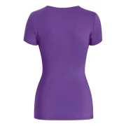 Plunge Surplice Ruched Tee - Purple Amethyst Fansmadedirect