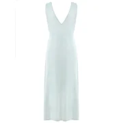 Print Casual Overlap Dress - Pale Blue Lily Fansmadedirect