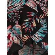 Print idi Wrap Dress - Black Fansmadedirect