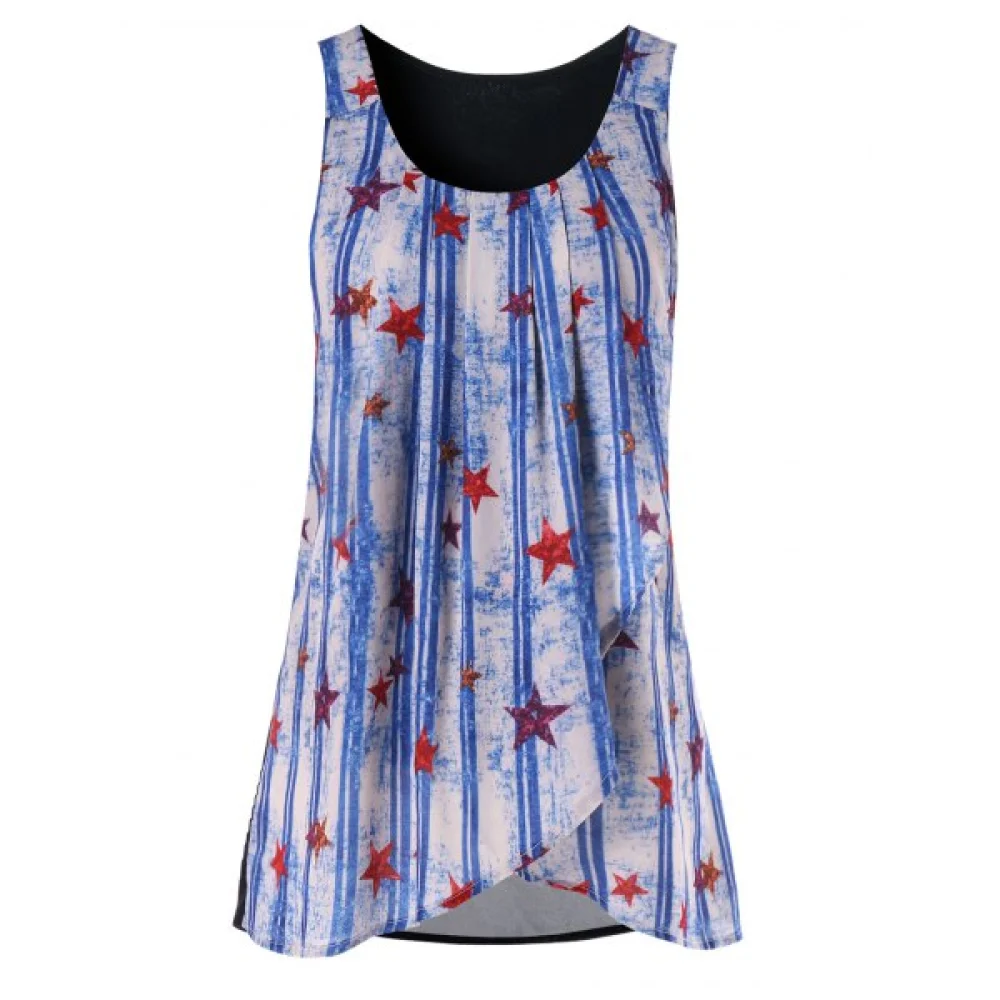 Printed Tulip Front Tank Top - ulti-a Fansmadedirect