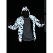 Reflective Zebra tripes tudent Couple Jacket Casual Double Jacket - Multi-a Fansmadedirect