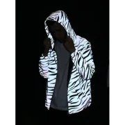 Reflective Zebra tripes tudent Couple Jacket Casual Double Jacket - Multi-a Fansmadedirect
