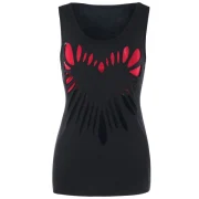 Ripped Tank Top With Tube Top - Black Fansmadedirect