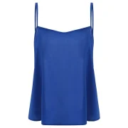 Round Hem Casual Chiffon Blouse - Blueberry Blue Fansmadedirect