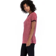 Round Neck Short Sleeve Basic T-shirt - Blush Red Fansmadedirect