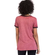 Round Neck Short Sleeve Basic T-shirt - Blush Red Fansmadedirect