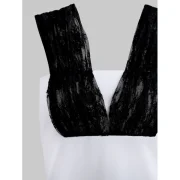 Ruched Lace Panel Tank Top - White Fansmadedirect