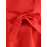 Ruffle Belted Mini Dress - Valentine Red Fansmadedirect