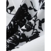 Ruffle Polka Dot Floral Vintage Dress - White Fansmadedirect