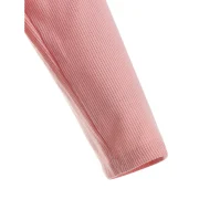 Ruffled Cutout Shoulder Tee - Pig Pink Fansmadedirect