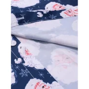 Santa Claus Pattern Long Sleeve Shirt - Cadetblue Fansmadedirect