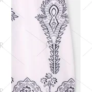 Scoop Neck Ethnic Print Sleeveless Dress - Fansmadedirect