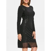 Sequined Sheath Dress - Black Fansmadedirect