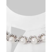 Sexy Bead Embellished Solid Color Party Dress For Women - White One Fansmadedirect